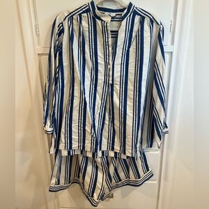 Tuckernuck Blue and White Striped Shorts